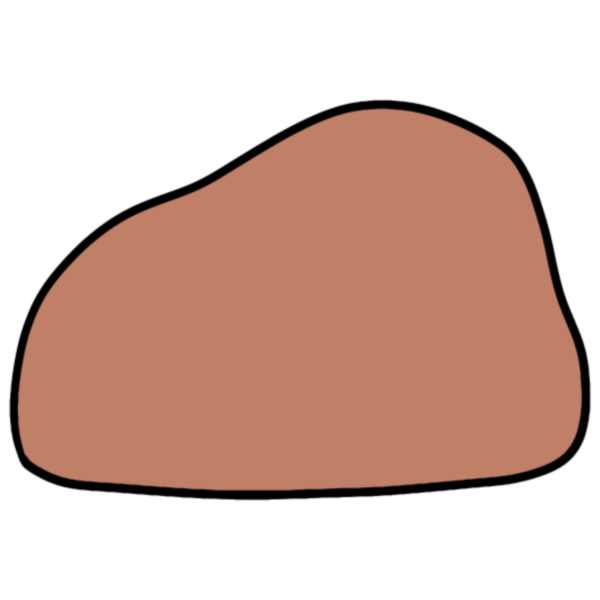  a light orange lump 